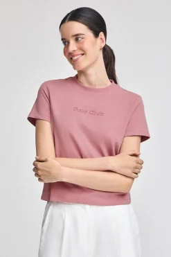 Camiseta Tori rosa empovaldo con logo Minimal Combo Polo Club