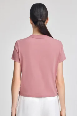 Camiseta Tori rosa empovaldo con logo Minimal Combo Polo Club