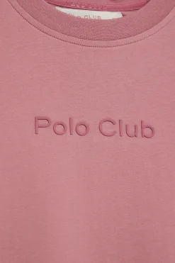 Camiseta Tori rosa empovaldo con logo Minimal Combo Polo Club