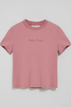 Camiseta Tori rosa empovaldo con logo Minimal Combo Polo Club