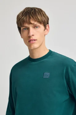 Camiseta verde azulado holgada con detalle Polo Club