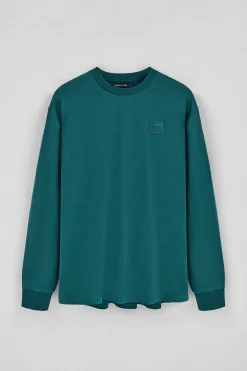 Camiseta verde azulado holgada con detalle Polo Club