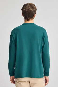 Camiseta verde azulado holgada con detalle Polo Club