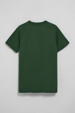 Camiseta verde botella con cuello redondo y bordado Rigby Go