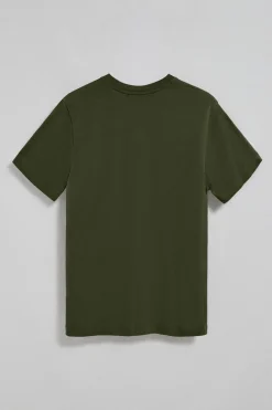 Camiseta verde con cuello de pico y logo bordado Rigby Go