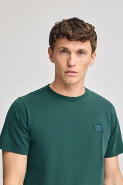 Camiseta verde esmeralda garment dye con detalle Polo Club
