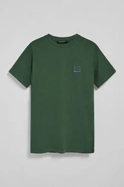 Camiseta verde garment dye con logo engomado Polo Club