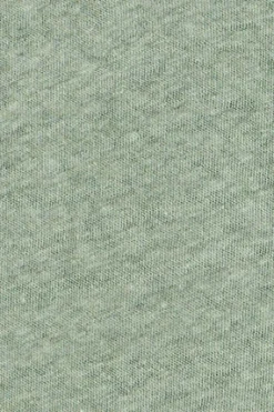 Camiseta verde jade de lino y algodón con monograma bordado