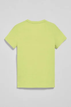 Camiseta verde lima de cuello redondo con bordado Rigby Go