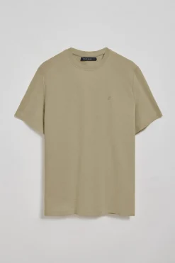 Camiseta verde microestructura con monograma bordado PC