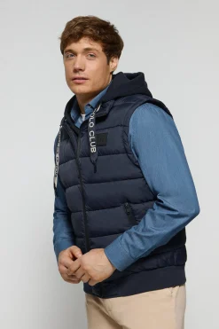 Chaleco acolchado azul marino Canyon con detalles Polo Club
