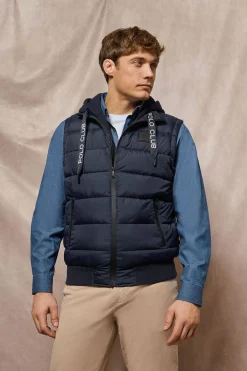 Chaleco acolchado azul marino Canyon con detalles Polo Club