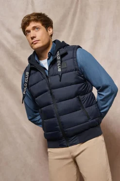 Chaleco acolchado azul marino Canyon con detalles Polo Club