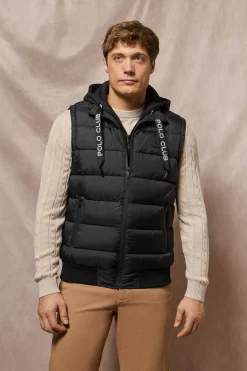 Chaleco acolchado negro Canyon con detalles Polo Club