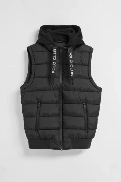 Chaleco acolchado negro Canyon con detalles Polo Club