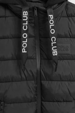 Chaleco acolchado negro Canyon con detalles Polo Club