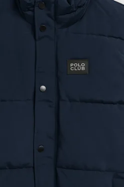Chaleco azul acolchado con parche engomado Polo Club