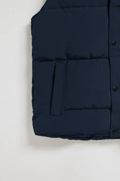 Chaleco azul acolchado con parche engomado Polo Club