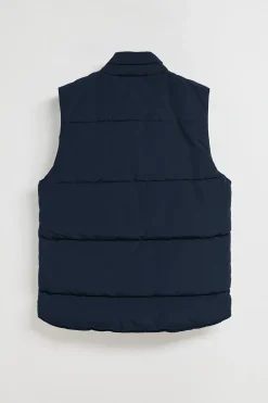 Chaleco azul acolchado con parche engomado Polo Club