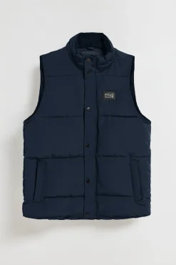 Chaleco azul acolchado con parche engomado Polo Club