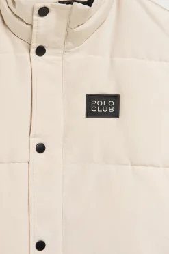 Chaleco beige acolchado con parche engomado Polo Club