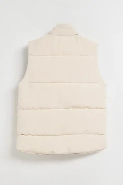 Chaleco beige acolchado con parche engomado Polo Club