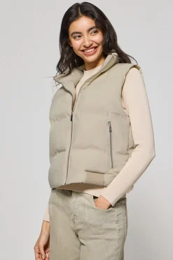 Chaleco beige acolchado Nueva York con detalles Polo Club