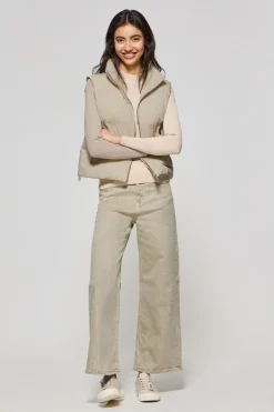Chaleco beige acolchado Nueva York con detalles Polo Club