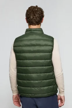 Chaleco Chase ultralight verde oscuro con parche Rigby Go
