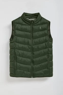 Chaleco Chase ultralight verde oscuro con parche Rigby Go