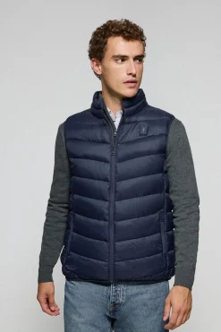 Chaleco Chase ultralight azul marino con parche Rigby Go