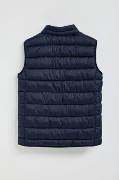 Chaleco Chase ultralight azul marino con parche Rigby Go
