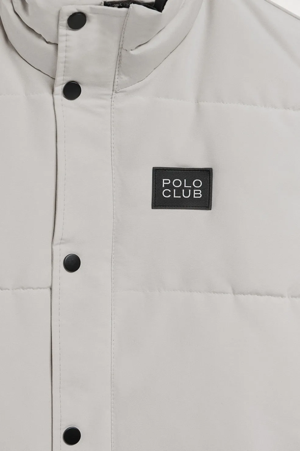 Chaleco color hielo acolchado con parche engomado Polo Club