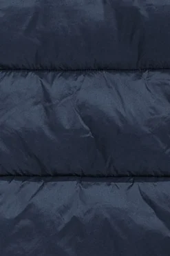 Chaleco Ice acolchado azul marino de capucha fija y detalles Polo Club