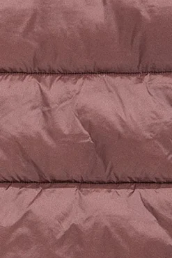 Chaleco Ice acolchado rosa taupe de capucha fija y detalles Polo Club