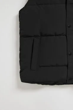 Chaleco negro acolchado con parche engomado Polo Club
