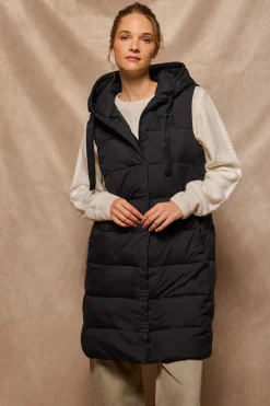 Chaleco negro Siena de capucha fija y detalles Polo Club