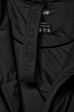 Chaleco negro Siena de capucha fija y detalles Polo Club