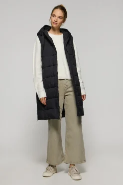 Chaleco negro Siena de capucha fija y detalles Polo Club