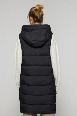 Chaleco negro Siena de capucha fija y detalles Polo Club
