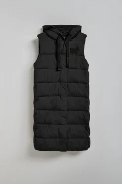 Chaleco negro Siena de capucha fija y detalles Polo Club