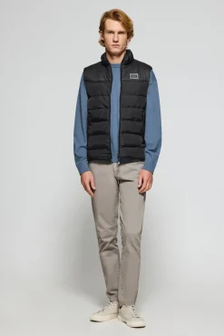 Chaleco negro ultraligero con parche engomado Polo Club
