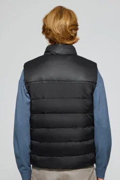 Chaleco negro ultraligero con parche engomado Polo Club