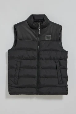 Chaleco negro ultraligero con parche engomado Polo Club