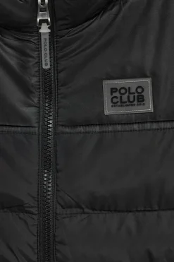 Chaleco negro ultraligero con parche engomado Polo Club