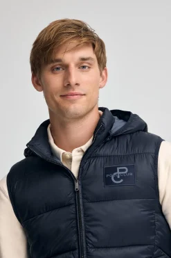 Chaleco ultralight azul marino con logo Polo Club