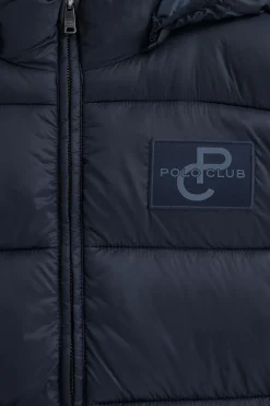Chaleco ultralight azul marino con logo Polo Club