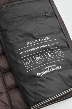 Chaleco ultralight chocolate oscuro con logo Rigby Go