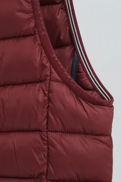 Chaleco ultralight granate con logo Rigby Go