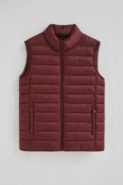 Chaleco ultralight granate con logo Rigby Go